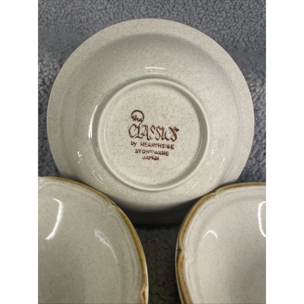 The Classics by Hearthside Stoneware Cereal Bowl Japan Set (3) 6 5/8